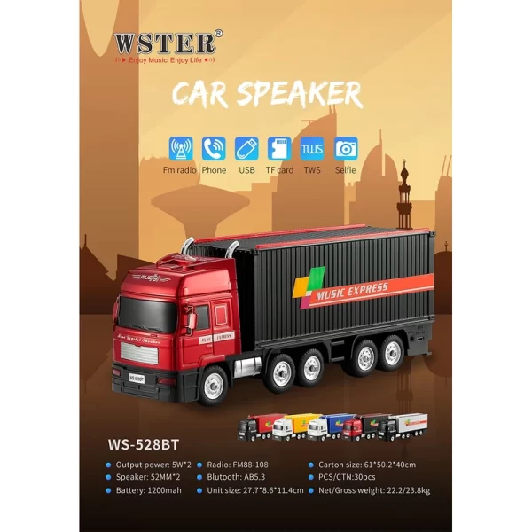 اسپیکر بلوتوثی قابل حمل وستر مدل WSTER WS-528BT - Image 9