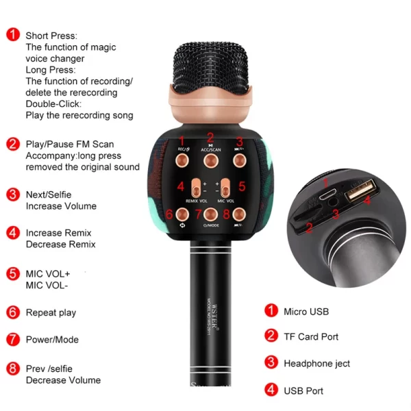 میکروفن اسپیکر وستر مدل WS-2911 - Image 4