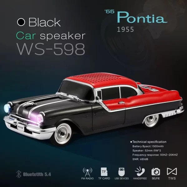 اسپیکر بلوتوثی قابل حمل وستر مدل WSTER WS-598 - Image 10