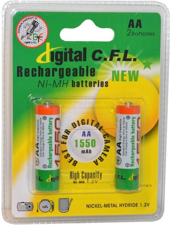 باتری قلمی قابل شارژ سی اف ال مدل 1550 mah