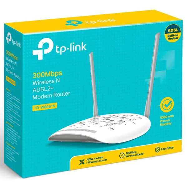 مودم روتر 2 آنتن TP-Link W8961N ADSL2+  ADSL2  ADSL 300Mbps - Image 2