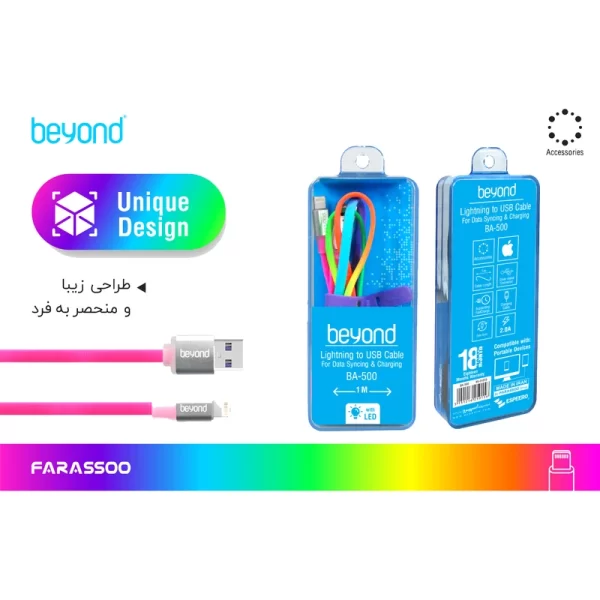 کابل 1 متری لایتنینگ بیاند مدل BA-500 - Image 6