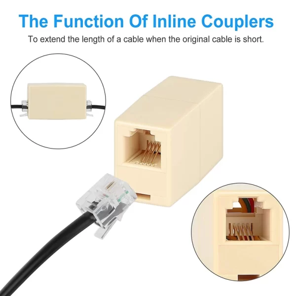 مبدل افزایش طول تلفن مدل DIN-1TO1 بسته 5 عددی - Image 6