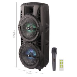 اسپیکر چمدانی بلوتوثی رم و فلش خور KTS-1745 + میکروفون و ریموت کنترل