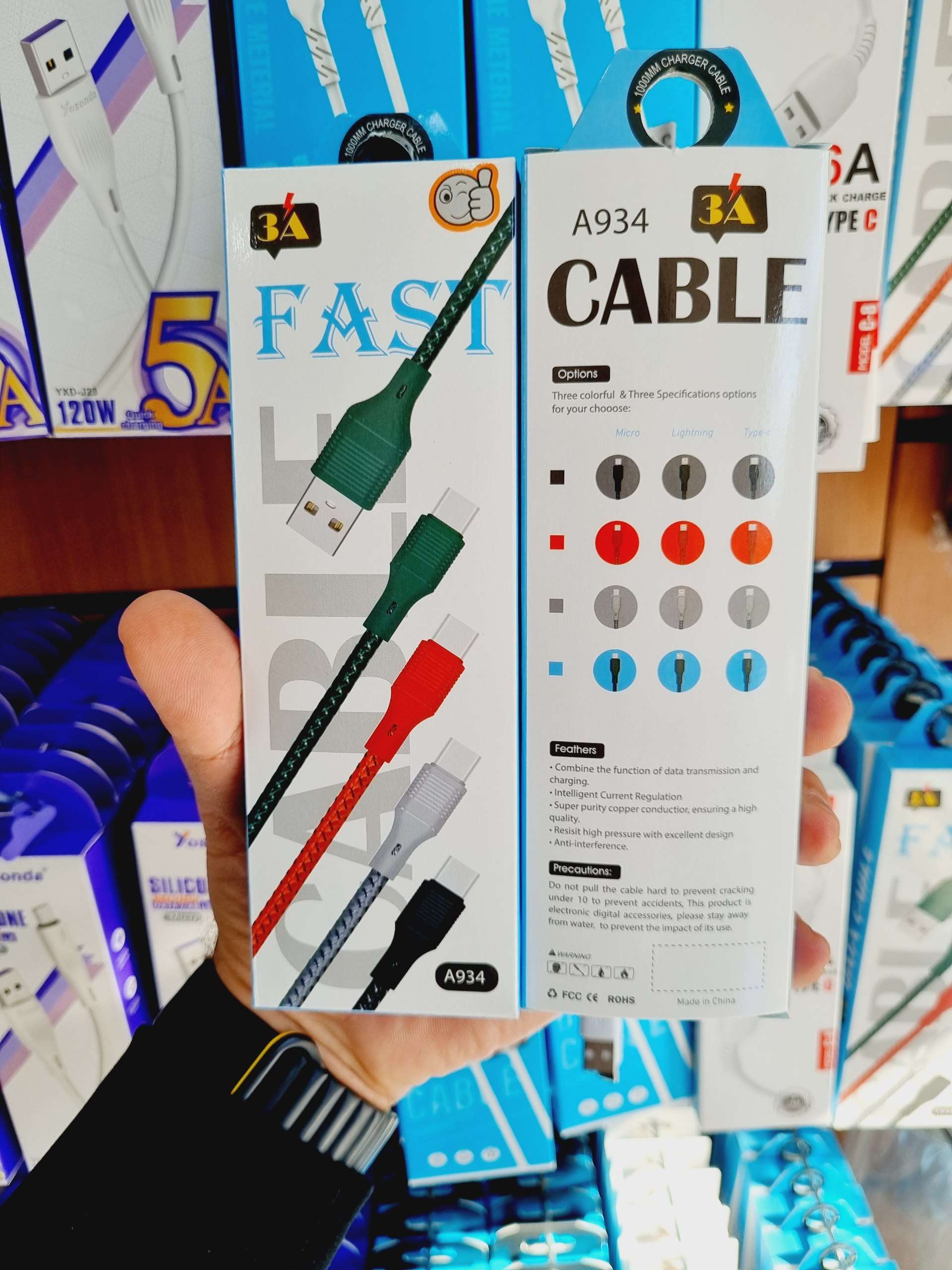 کابل شارژ اورجینال تایپ سی کنفی A934