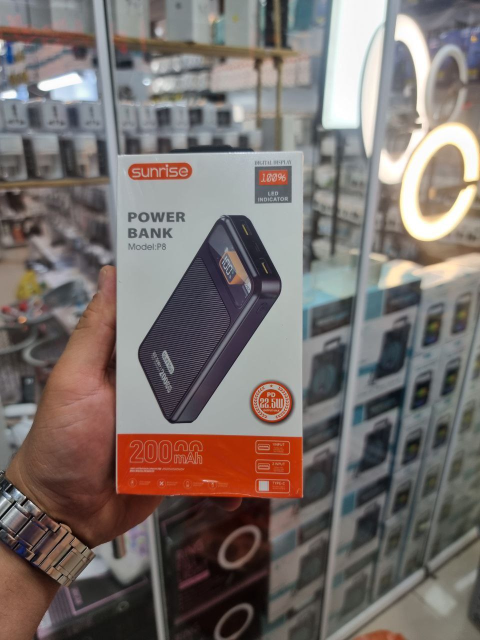 پاوربانک اورجینال شرکتی SUNRISE  20000MAH مدل P8