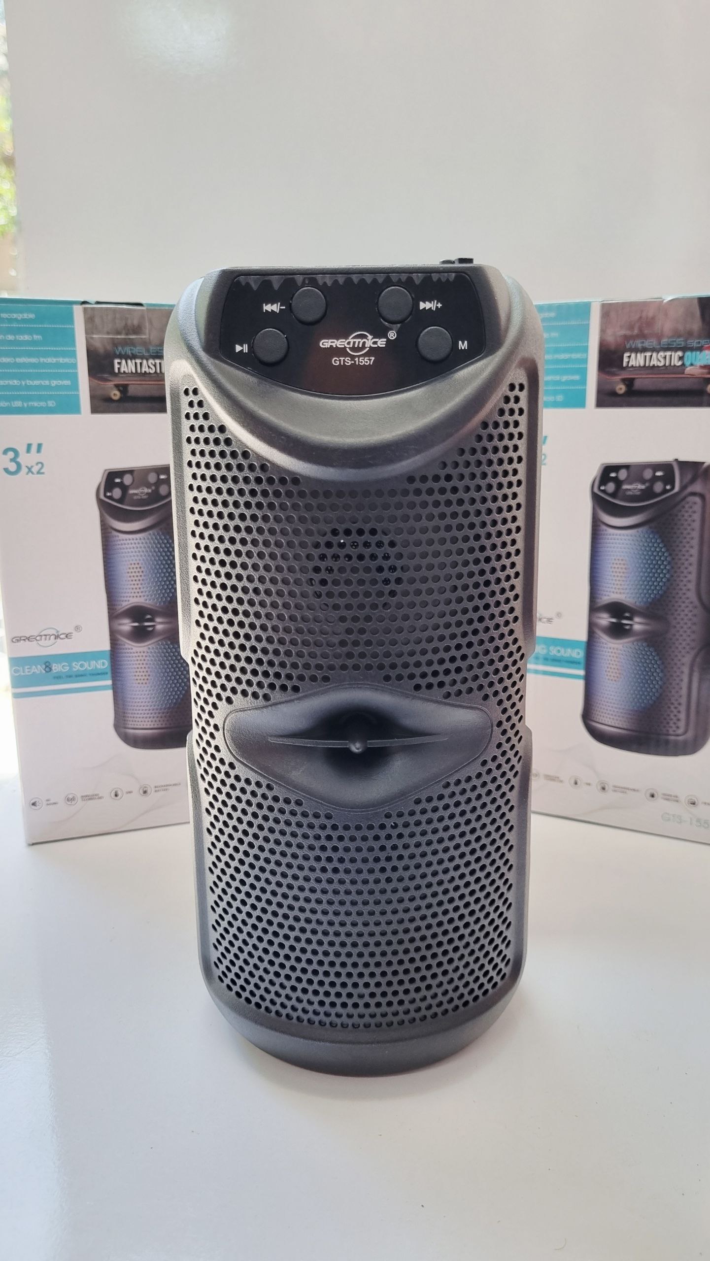 🔶️اسپیکر بلوتوث چمدونی 2×3 اینچ GTS-1557