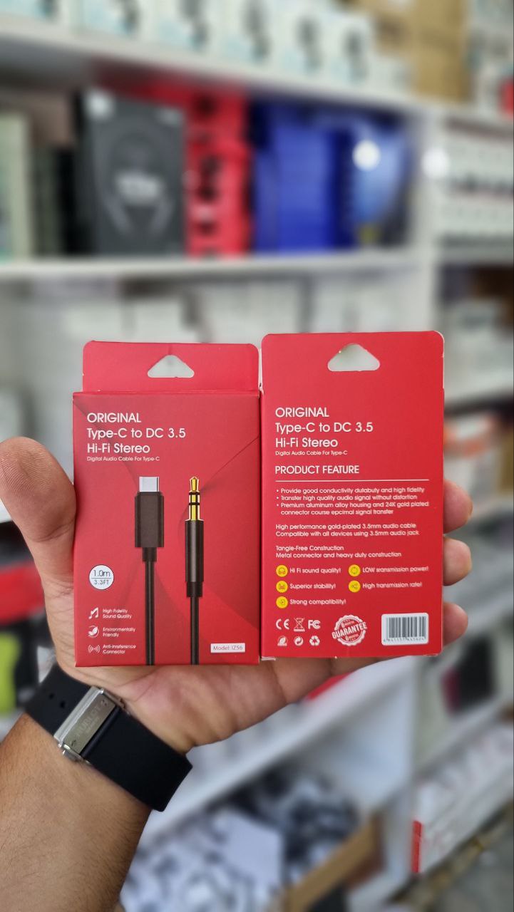 🔶️کابل Aux تایپ سی اورجینال پکدار مدل IZ-95