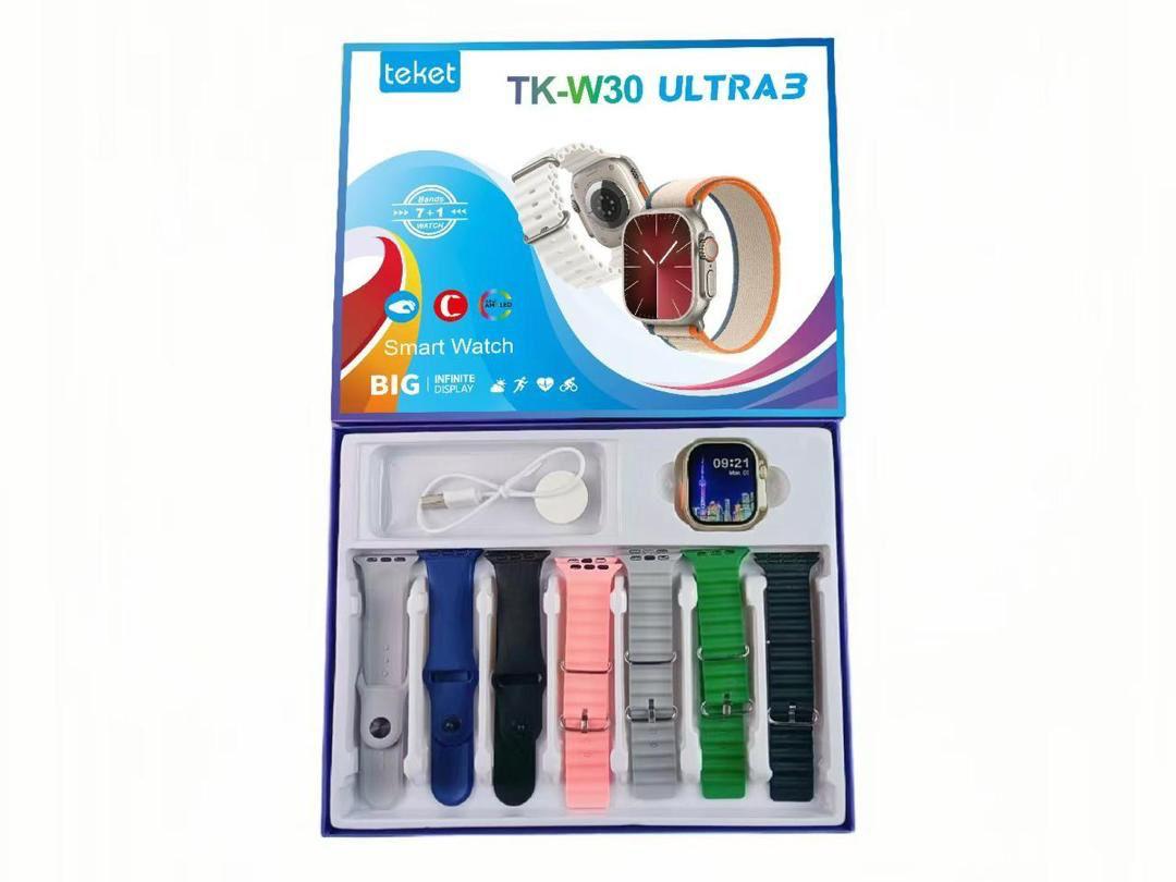 💥ساعت هوشمند 💥TK_W30ultra3 💥سری۱۰ 💥۷بند 💥شارژروایرلس 💥منوفارسی
