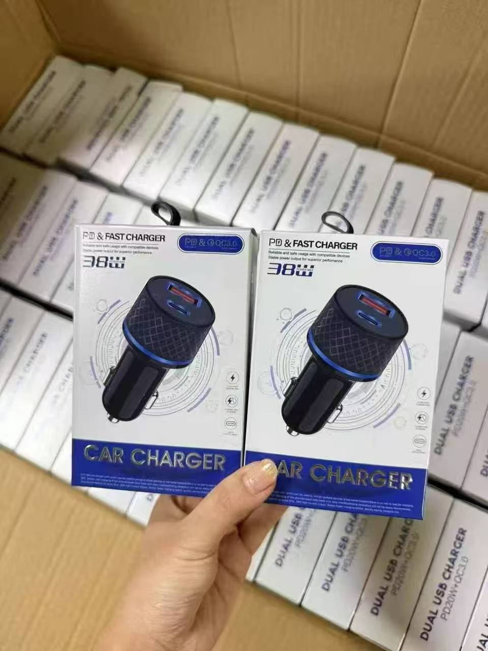 💥شارژرفندکی 💥۲پورت فندکی شارژر مدل C45 توان 38W کیفیت عالی  فندکی شارژر مدل C45 توان 38W