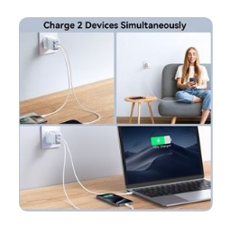 آداپتور شارژ 30 وات دو پورت جویروم JOYROOM JR-TCF15 30W charger