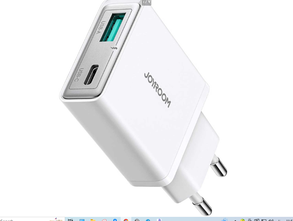 آداپتور شارژ دو پورت 20 وات جویروم JOYROOM JR-TCF14 20W Super Slim Charger –