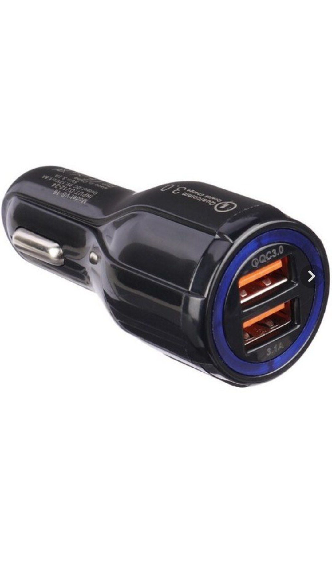 شارژر فندکی vs-16 فست شارژ V-Smart 3.1A 21.5W به همراه کابل تایپ سی 3 آمپر