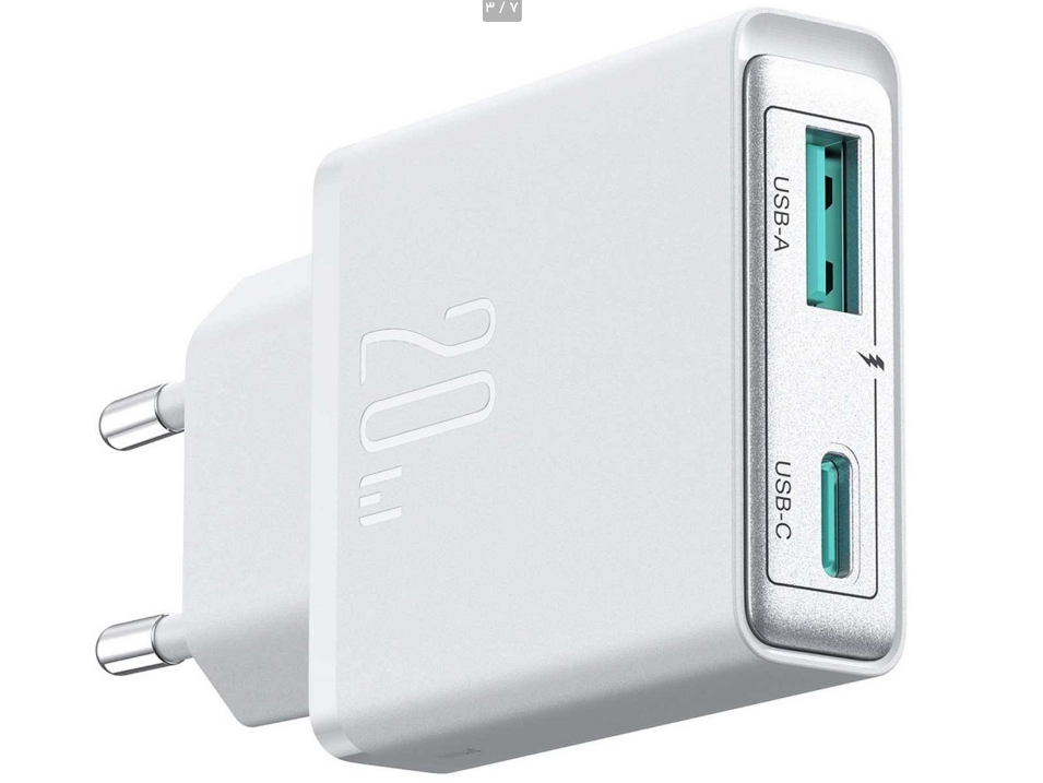 آداپتور شارژ دو پورت 20 وات جویروم JOYROOM JR-TCF14 20W Super Slim Charger –