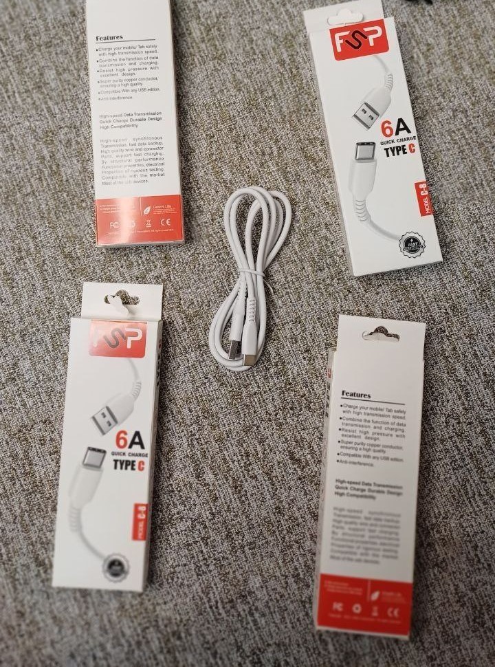 ☄️کابل شارژ اورجینال FSP تایپ سی مدل C8 New
