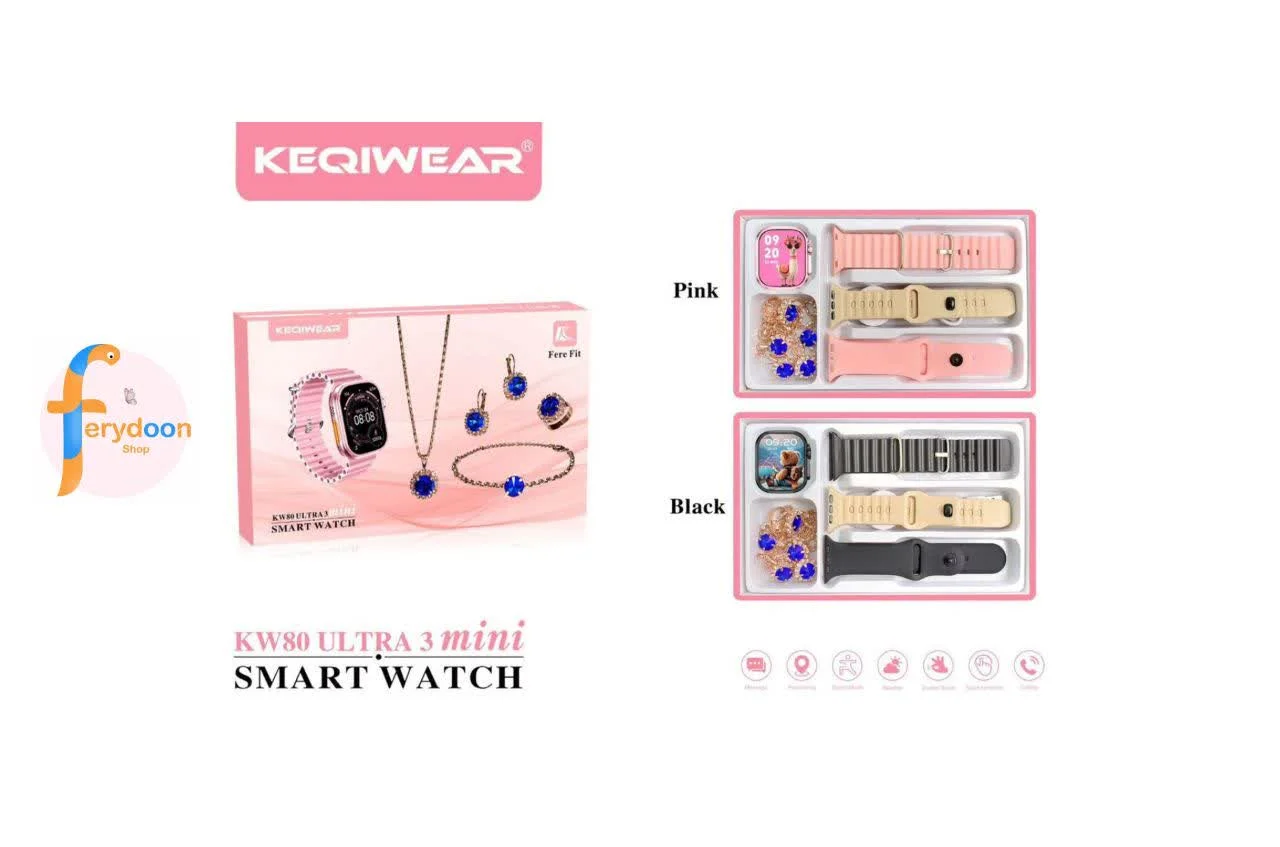 ساعت هوشمند زنانه KEQIWEAR مدل KW80 Ultra 3 mini؛ هدیه‌ای برای درخشش