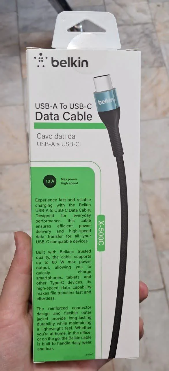 کابل بلکین مدل X-500c؛ کابل USB-A به USB-C با توان بالا و طراحی مطمئن
