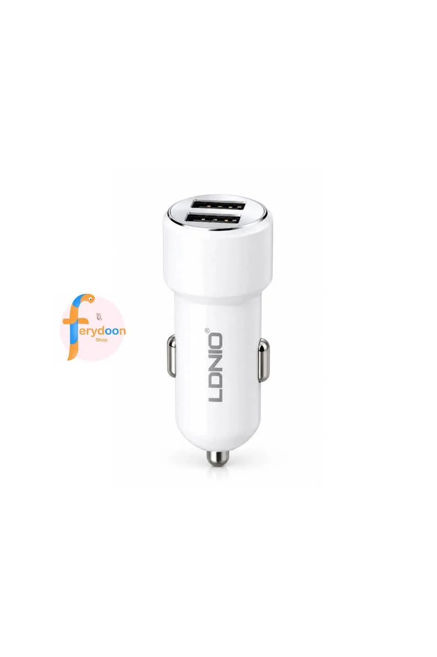 شارژر فندکی الدینیو LDNIO C309 توان 18 وات سری Crystal White به همراه کابل
